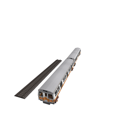 old orange line comes with train track