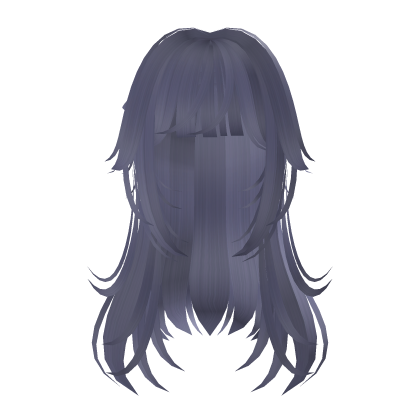 light purple wavy cute anime hair w/ bow and bangs Roblox item