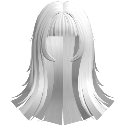 ꒰𖹭꒱ White long kawaii blunt Tsundere hair .ᐟ 