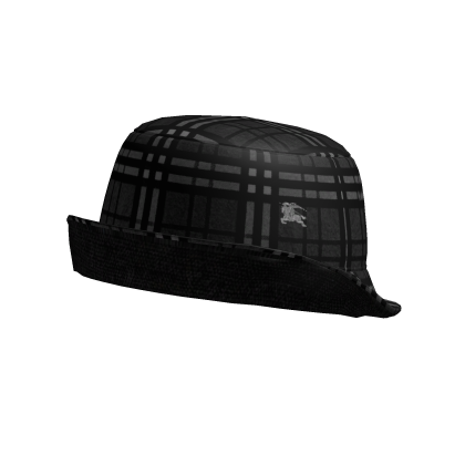 Chapeau Bob BRB Designer à Carreau Retourné Noir