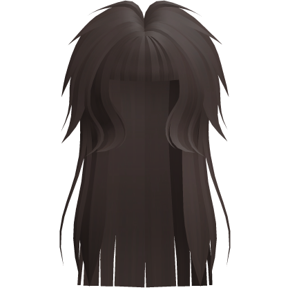 Long Emo Brown Messy Shaggy Hime Hair