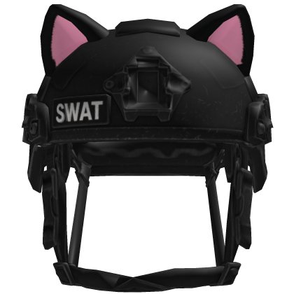 Black SWAT Helmet w/ Cat Ears
