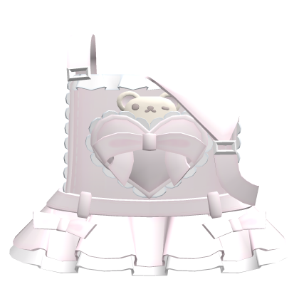 ♡ ┊ cute white bear overalls in pink Roblox item