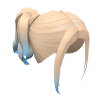 Half-up Pigtails in Blonde with Blue Ombre