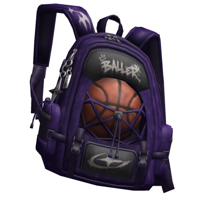 Purple Basketball Backpack Bag Single Strap [1.0]