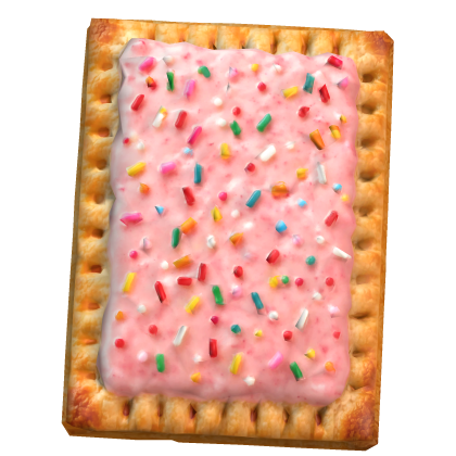 pink-frosted toaster pastry