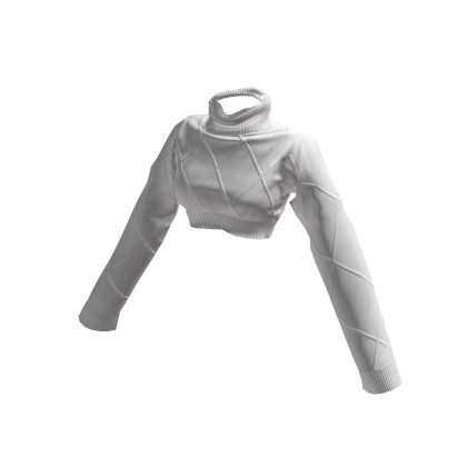 Ultra Cropped 1994 Knit Sweater in White