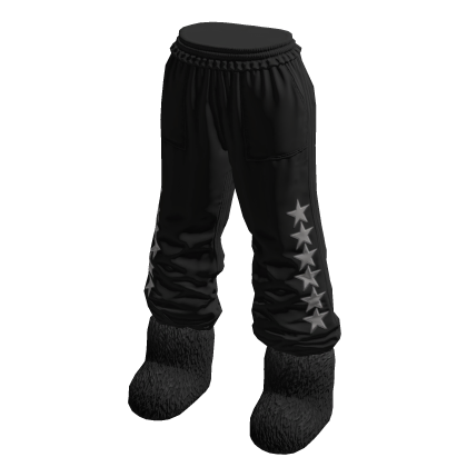 Black Baggy Pants w/ Furry Boots