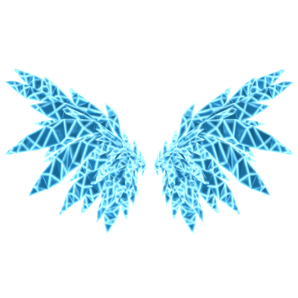[Emissive] Blue glowing crystallized wings