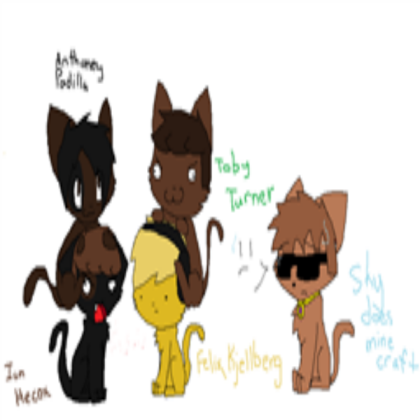Youtubers as cats XP Roblox decal