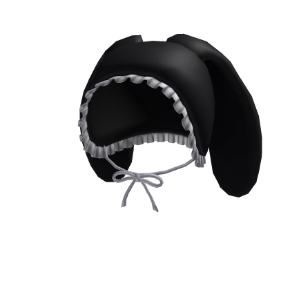 Black Sleeping Bunny Bonnet