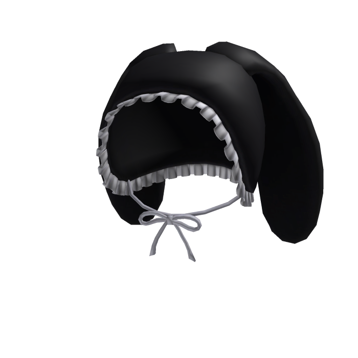Black Sleeping Bunny Bonnet