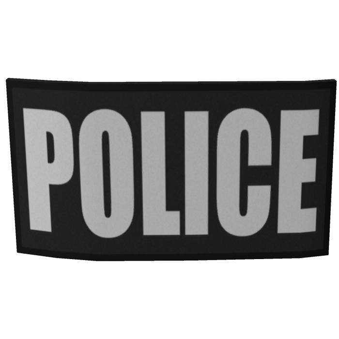 B/W Police Placard Patches (RCPC)