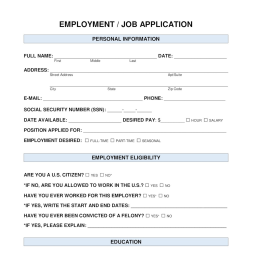 Job application horror
