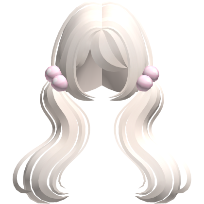 ♡ cute light blonde long wavy doll pigtails Roblox item