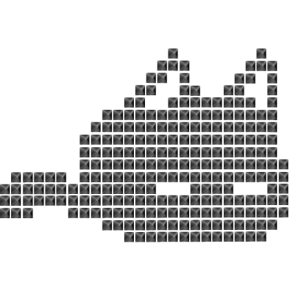 ୨୧ studded cat hair clip in black Roblox item