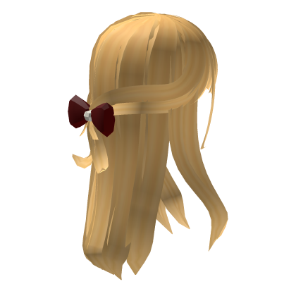 Blonde Hair with Pink Bow Roblox item