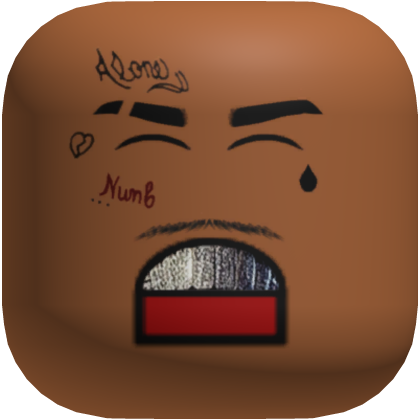 man tattle grills tattoo face darkskin hood Roblox item