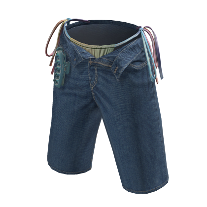 BB Blue Summer Beach White Bikini Cargo Shorts thumbnail