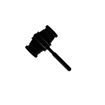 XL Holdable Black Darkheart Banhammer - R15 only Roblox item