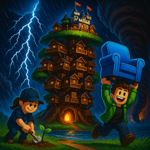 TREEHOUSE APOCALYPSE [BUILD YOUR DREAM BASE] official Roblox game thumbnail