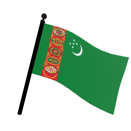 The Flag he Country Turkmenistan