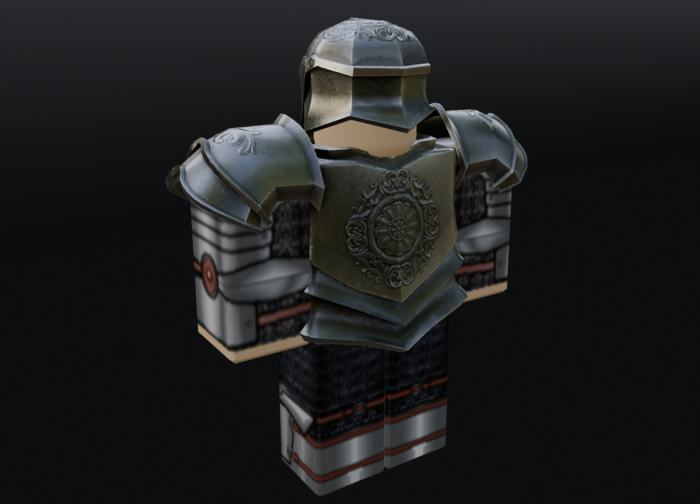 Roblox Medieval Knight Steel Armor Model Set preview 3