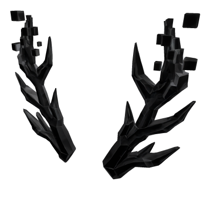 Black Glitched Antlers