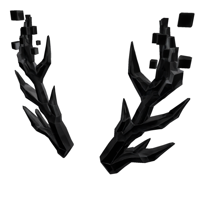 Black Glitched Antlers