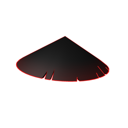 Red Void Samurai Hat - Cartoony Outline