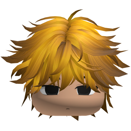 Cute Y2K emo boy messy fluffy yellow hair