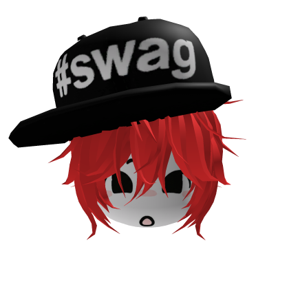 Swag Snapback Emo Red Anime Hair Cap Y2K Cute Roblox item