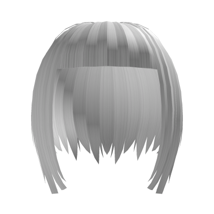 Emo niche choppy short white hair