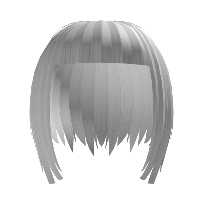 Emo niche choppy short white hair