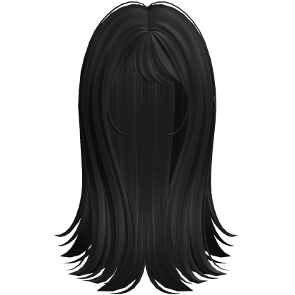 Long Emo Hair in Black