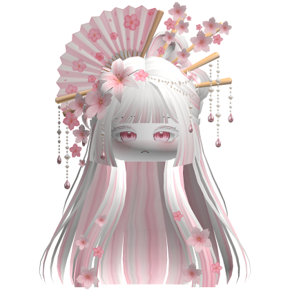 Mystical Hair w/ Sakura Headpiece (Pink&White) Roblox item