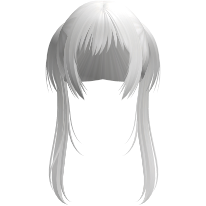 ♡ : long messy anime twintails in white Roblox item