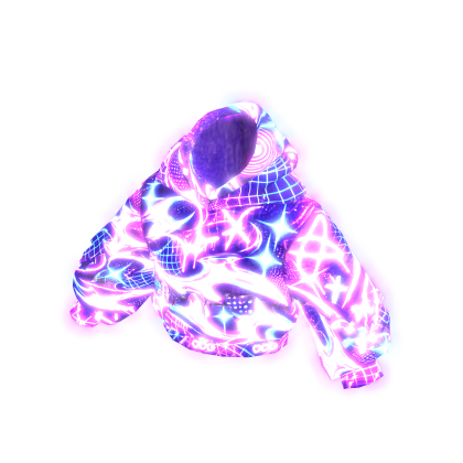 2.0 Glowing Y2K Purple Emissive Hoodie