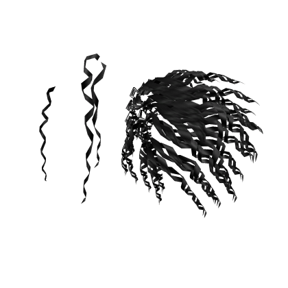 [Female] Curly Ponytail Jumbo Ext [Black]  Roblox item