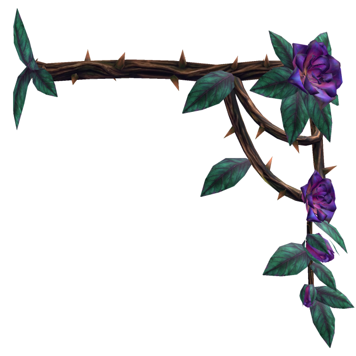 Rose Thorn Vine Waist - Teal & Purple