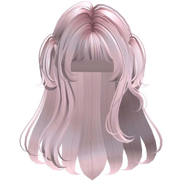 Light pink soft layered hime hair