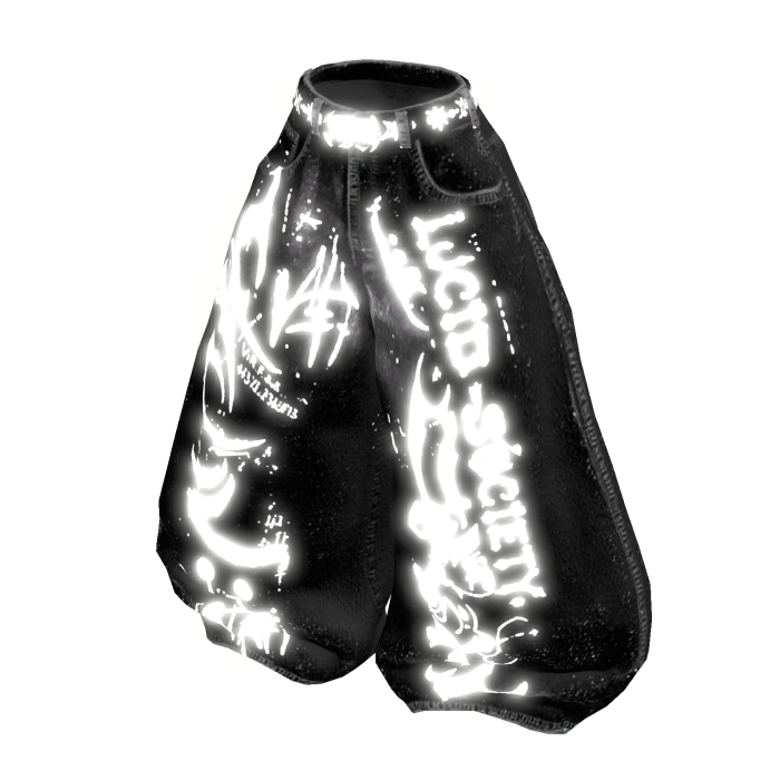 L$ - Glowing Baggy Streetwear Jeans (Emissive)