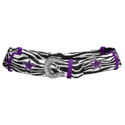 Star Y2K Gyaru Zebra Low Belt In Purple