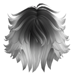 Black and White Messy Hair