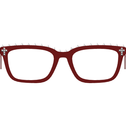 low red studded vkei emo glasses Roblox item