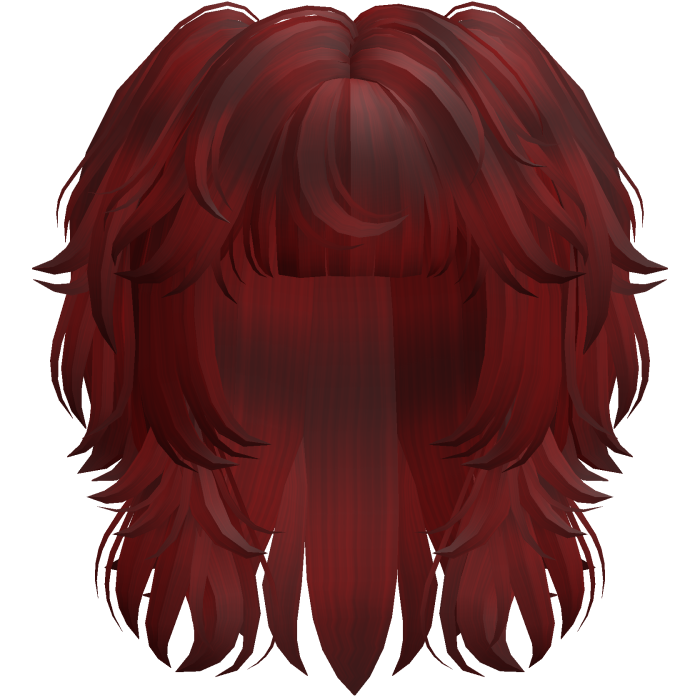 Messy Scene Short Pigtail Wolf Cut Red