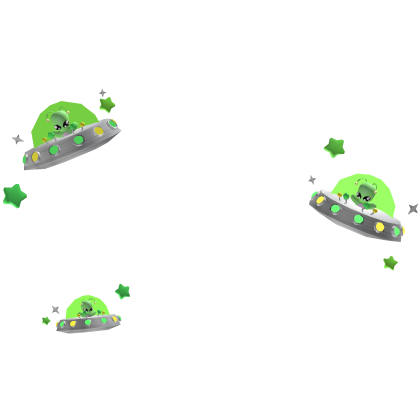 Cute Ufo Alien Ship Attack Green Aura Glow👽🚀