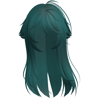 Teal Shy Moe Cat Girl Windy Whispy Hair