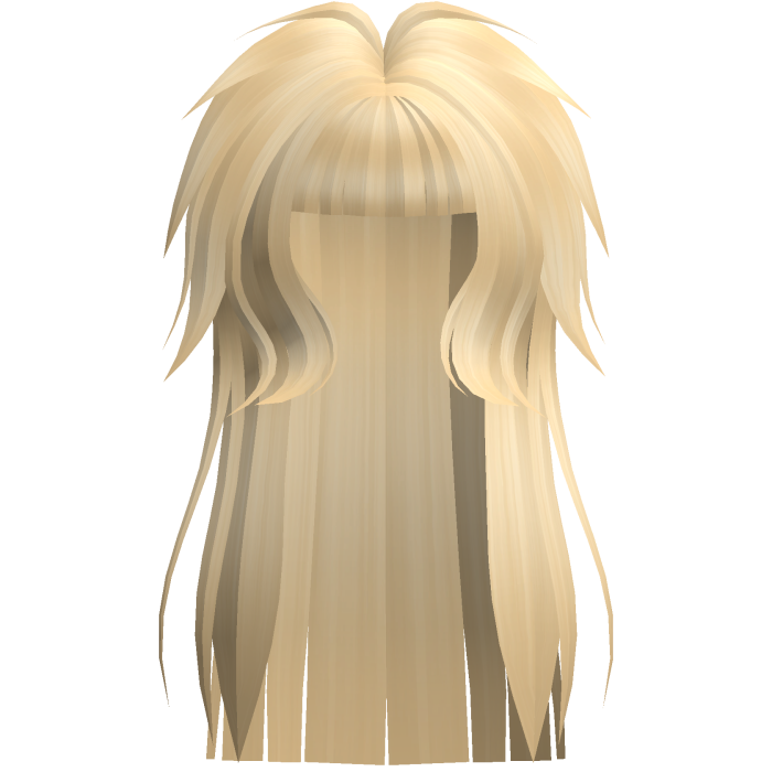 Long Emo Yellow Messy Shaggy Hime Hair