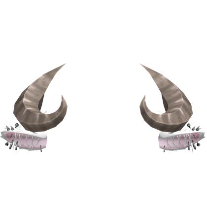 Brown Gothic Goat Sheep Horns White Pierced Ears Roblox item